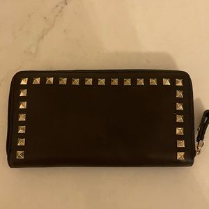 Valentino Rockstud Continental Leather Wallet